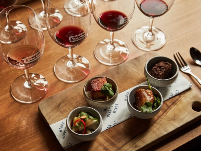 Four Grenache wines are paired with an Asian -inspired tasting plate